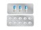Pills in blister pack. Realistic pill blisters set