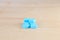 pills blue On wooden floor with copy space add text