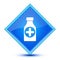 Pills bottle icon isolated on special blue diamond button