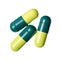 Pills capsule medicine pharmacy green