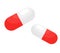 Pills, capsules, antibiotics. Vector isolate in cartoon flat style. The concept of medical pills.