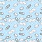 Pills and capsules seamless pattern background, wallpaper, paper. sketch hand drawn doodle. minimalism. medicine, health,