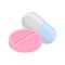 Pills and drugs composition vector colorful realistic icon