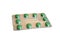 Pills in green blister pack White Background