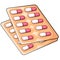 Pills isolated flat vector illustration. Pill in Blister Pack. Drugs, medical pills on white background. Pharmaceutical symbols