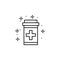 Pills jar icon. Simple line, outline vector of battle royale games icons for ui and ux, website or mobile application