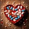 pills in the shape of a heart medicine, health, wellness, drugs, heart, pills, love, cardio, shape