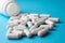 Pills tablets capsule plastic drugs bottle