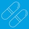 Pills thin line icon