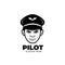 Pilot Black Mascot Logo