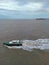 A pilot boat approaching cruise ship in Mumbai Port