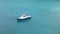 Pilot boat waiting in the Caribbean water