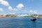 Pilot boat waiting in Santa Ana Bay Harbor