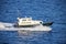 Pilot boat in the water area of the port of Nassau, Bahamas.