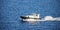 Pilot boat in the water area of the port of Nassau, Bahamas.