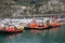 Pilot boats moored in the port