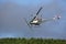 Pilot In-Flight In A Crop Dusting Agriculture Helicopter.