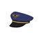 Pilot hat. Air forces captain cap. Aircraft crew uniform. Vector illustration