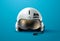 Pilot jet helmet aviator vector