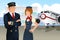 Pilot and stewardess