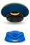 Pilot and stewardess hat for passenger airlines vector illustration