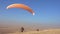 The pilot turned 180 degrees to keep the paraglider in the air