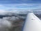 Pilot view - flying over clouds