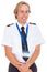 Pilot wearing uniform