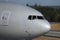 Pilots wave hands at plane spotters, close-up view