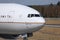 Pilots wave hands at plane spotters, close-up view