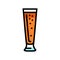 pilsner beer glass color icon vector illustration