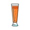 pilsner beer glass color icon vector illustration