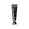 pilsner beer glass glyph icon vector illustration