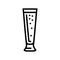 pilsner beer glass line icon vector illustration