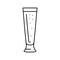 pilsner beer glass line icon vector illustration