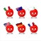 Pimiente cartoon character bring the flags of various countries