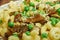 Pimiento Mac With Wild Mushrooms And Peas