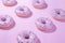 Pimk donuts on pink background