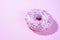 Pimk donuts on pink background