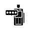 pin code for pay pos terminal glyph icon vector illustration