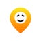 Pin Emoji in love. Emotion of happiness. pin location emotion