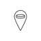 pin geolocation game icon. Element of hockey icon for mobile concept and web apps. Thin line pin geolocation game icon can be used