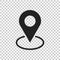 Pin icon vector. Location sign in flat style isolated on isolate