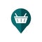 Pin location basket market business commerce shopping