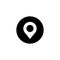 pin location icon share location sign position round black background