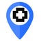 Pin location point destination pointer map cross