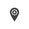 Pin location setting vector icon
