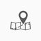 Pin on the map icon, map, pin, location, roadmap