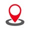 Pin map marker pointer icon, GPS location flat symbol - for stock