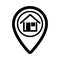 Pin real estate isolated icon